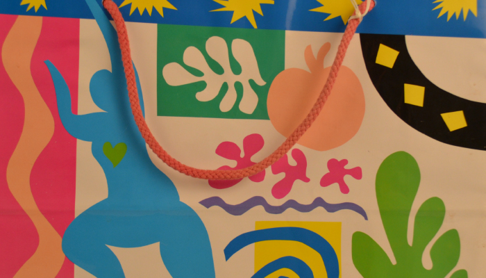 A colorful shopping bag